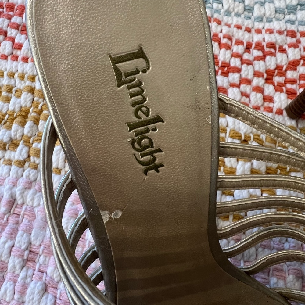 LimeLight Women’s Golden Metallic Heels size 6.5 - Picture 6 of 14
